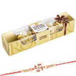 SFU E Com 4 Pieces Rocher with Diamond Rakhi