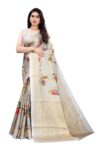 Yashika Women's Art Silk Printed Saree With Blouse piece(PUDINA_Free Size)