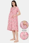 Coucou Maternity Woven Mid Length Nightdress With Discreet Feeding