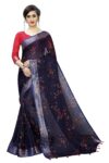 PERFECTBLUE Women's Linen Sarees