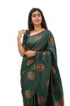 Sidhidata Textile Women's Banarasi Soft Silk Saree With Unstitched Blouse Piece