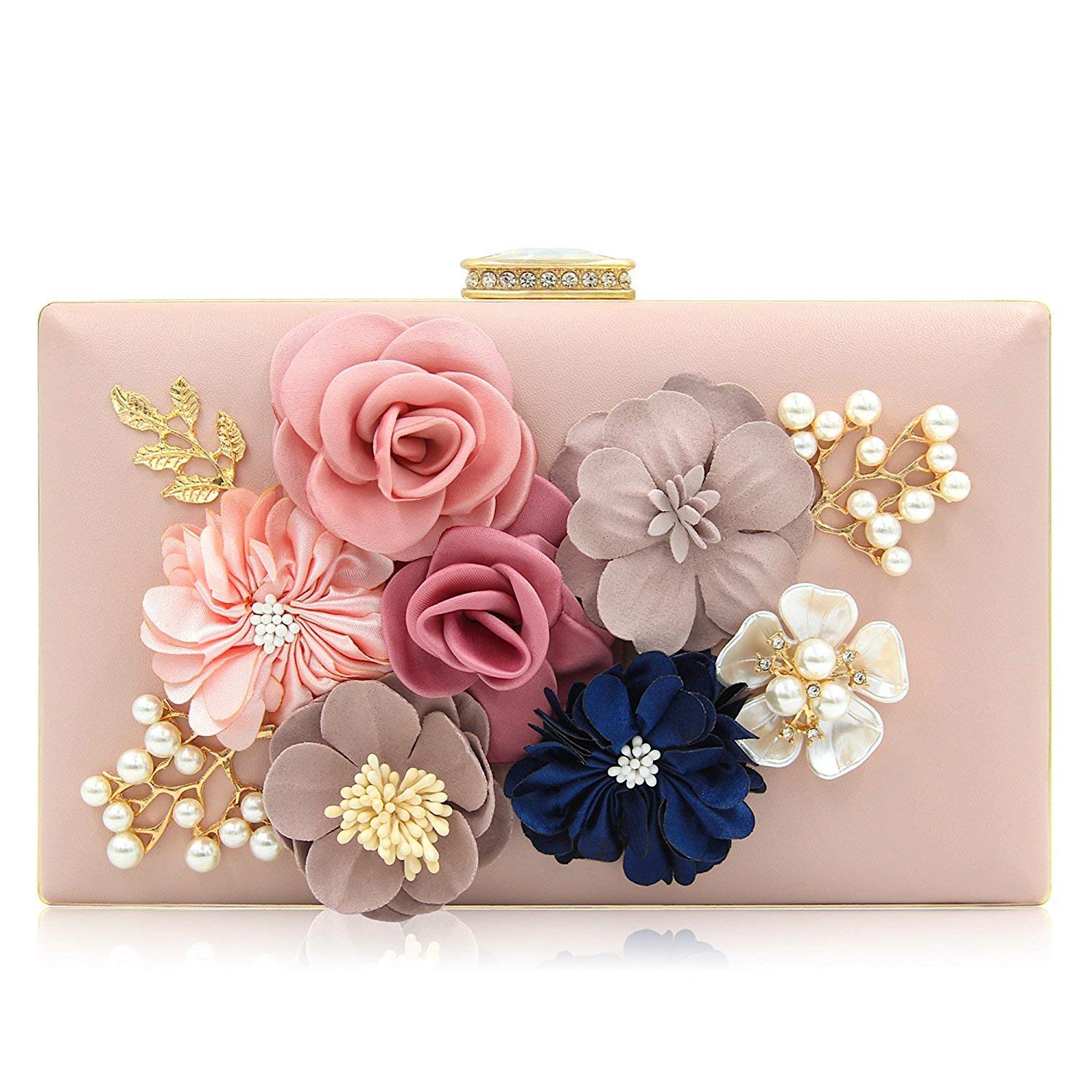 Women Floral Evening Clutch Ladies Party Wedding Purse Bag