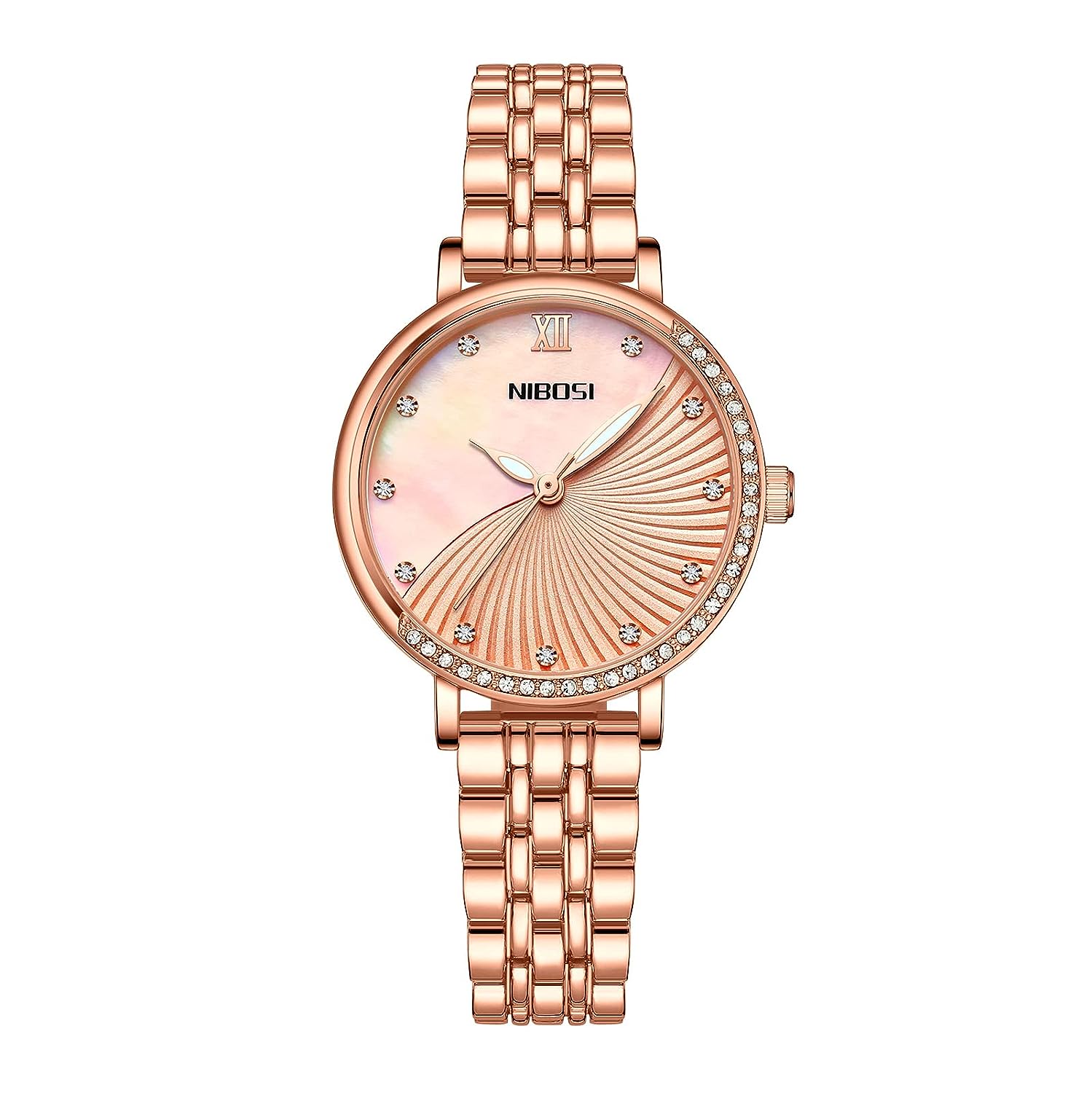 Women Wrist Watches, Rose Gold Shell Dial Women's Watch for Girls